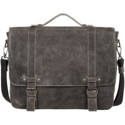Duża torba męska skórzana Canaletto – laptop 15" TM262s342. Szare torby na laptopa damskie bez wzorów, ze skóry. Za 494.00 zł.
