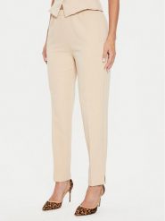 Guess Spodnie materiałowe W4YB52 WFWX2 Beżowy Regular Fit. Brązowe spodnie materiałowe damskie Guess, z aplikacjami, z materiału. Za 219.99 zł.