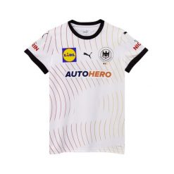 Damska koszulka domowa reprezentacji Niemiec w piłce ręcznej 2024 PUMA. Białe koszulki sportowe damskie Puma, bez wzorów, bez ramiączek, do piłki ręcznej. W wyprzedaży za 244.10 zł.