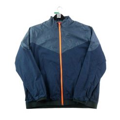Second life - Kurtka dresowa męska - Stan bardzo dobry. Niebieskie kurtki sportowe męskie Nike, m, bez wzorów, z dresówki, bez kaptura, na fitness i siłownię. Za 164.76 zł.