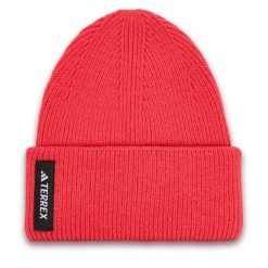 Czapka adidas. Czerwone czapki męskie Adidas, na zimę, bez wzorów. Za 109.99 zł.