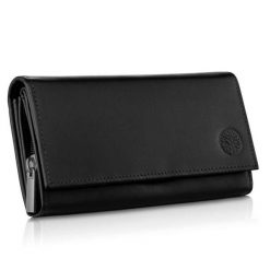 Portfel skórzany BETLEWSKI czarny BPD-NVTC-12 BLACK. Czarne portfele damskie Betlewski, ze skóry. Za 159.99 zł.