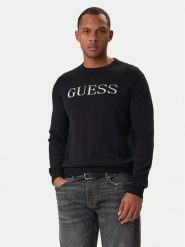 Guess Sweter M6RR19 Z4451 Czarny Regular Fit. Czarne swetry męskie Guess, m, z aplikacjami, z bawełny, bez kołnierzyka, bez ramiączek. Za 399.99 zł.
