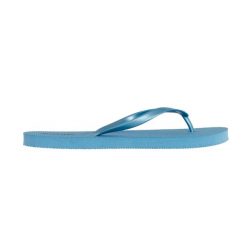 Klapki damskie Softee Creta. Niebieskie klapki damskie Softee, na lato, bez wzorów, z materiału, klasyczne, bez obcasa, bez zapięcia. Za 126.99 zł.