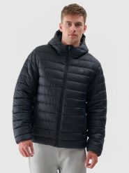 4F Kurtka puchowa z syntetycznym wypełnieniem męska - czarna XL. Czarne kurtki sportowe męskie 4F, m, bez wzorów, z dzianiny, z kapturem. Za 139.99 zł.