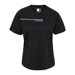 T-shirt damski Hummel hmlCOURT. Czarne t-shirty damskie Hummel, bez wzorów, sportowe, bez kołnierzyka, bez ramiączek. Za 160.00 zł.