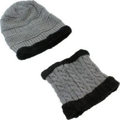Just Fashion BQ52E CZAPKA I SZALIK ZESTAW ZIMOWY POLAR UNISEX uniwersalny. Czapki damskie Just Fashion, na zimę, bez wzorów, z polaru. Za 13.36 zł.