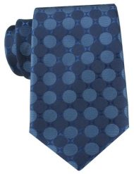 Ciemnoniebieski Krawat w Duże Grochy - Alties. Niebieskie krawaty i muchy Alties, bez wzorów, z tkaniny, eleganckie. Za 55.00 zł.