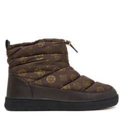 Śniegowce Guess. Brązowe śniegowce damskie Guess, bez zapięcia. Za 494.99 zł.