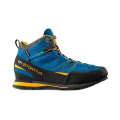 Buty trekkingowe La Sportiva Boulder X GTX Tige Mid. Niebieskie obuwie trekkingowe damskie La Sportiva, z gore-texu, bez zapięcia. Za 1,310.05 zł.