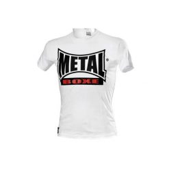 Koszulka z krótkim rękawem Metal Boxe new visual. Białe bluzki damskie METAL BOXE, m, bez wzorów, sportowe, bez kołnierzyka, bez ramiączek. Za 152.50 zł.