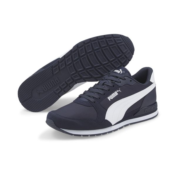 Buty sportowe męskie Puma St Runner V3 NL. Niebieskie buty sportowe męskie Puma, bez wzorów, z materiału, bez zapięcia, do biegania. Za 239.00 zł.