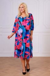 Elegancka sukienka Rosita z rękawem 3/4 na wesele XXL OVERSIZE WIOSNA. Sukienki damskie Moda Size Plus Iwanek, na spotkanie biznesowe, na wiosnę, s, bez wzorów, z elastanu, eleganckie, bez kołnierzyka, bez ramiączek, mini, oversize. Za 429.90 zł.