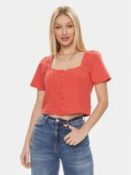 Levi's® Bluzka Pascale A7332-0002 Różowy Regular Fit. Czerwone bluzki damskie s, bez wzorów, z bawełny, bez kołnierzyka, bez ramiączek. Za 199.99 zł.