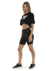 Legginsy z elastyczny pas na co dzień na siłownię. Czarne legginsy damskie LEONE 1947 APPAREL, bez wzorów. Za 193.66 zł.