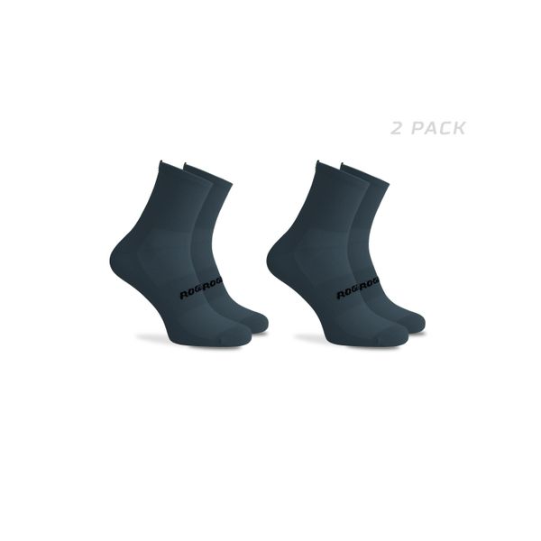 Skarpetki rowerowe Rogelli Essential 2-pak. Niebieskie skarpetki damskie Rogelli, bez wzorów, z elastanu. Za 50.00 zł.