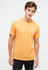MUSTANG AUSTIN MĘSKI T-SHIRT KOSZULKA LOGO TANGERINE 1014950 7036. Pomarańczowe t-shirty męskie Mustang, m, bez wzorów, bez kołnierzyka, bez ramiączek. Za 69.99 zł.