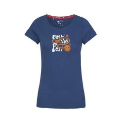 Koszulka damska Rafiki Jay. Niebieskie bluzki damskie RAFIKI, bez wzorów, sportowe, bez kołnierzyka, bez ramiączek. Za 201.00 zł.