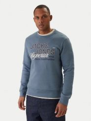 Jack & Jones Bluza Elogo 12288925 Niebieski Regular Fit. Niebieskie bluzy męskie Jack & Jones, m, bez wzorów, z bawełny, bez ramiączek, bez kaptura. Za 119.99 zł.