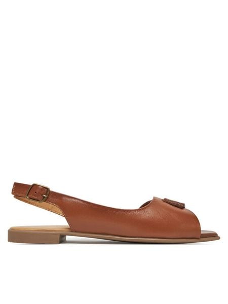 Lasocki Sandały WI23-FLOWER-03 Brązowy. Brązowe sandały damskie Lasocki, bez wzorów, ze skóry, bez obcasa, na płaskiej podeszwie, bez zapięcia. Za 159.99 zł.