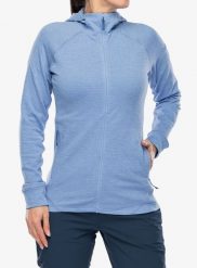 Bluza rozpinana damska Rab Nexus Hoody. Niebieskie bluzy damskie RAB, s, bez wzorów, z elastanu, klasyczne, bez ramiączek, z kapturem. Za 431.19 zł.