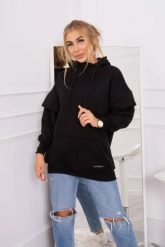 Bluza ocieplana z półgolfem czarna. Czarne bluzy damskie KESI, l, bez wzorów, z bawełny, bez ramiączek, bez kaptura. Za 238.37 zł.