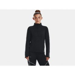 Damski sweter sportowy Under Armour. Czarne swetry nierozpinane damskie Under Armour, s, bez wzorów, z materiału, sportowe, bez kołnierzyka, bez ramiączek. Za 430.99 zł.