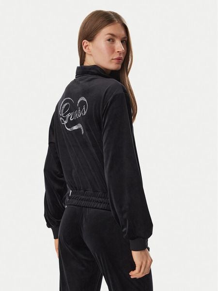 Guess Bluza V6BQ08 K6302 Czarny Regular Fit. Czarne bluzy damskie Guess, m, z aplikacjami, z syntetyku, bez ramiączek, bez kaptura. Za 344.99 zł.