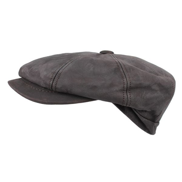 Czapka z guzikami ze skóry Nappa Horka. Brązowe czapki damskie Horka, bez wzorów, z nubiku, sportowe. Za 383.00 zł.