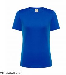 JHK Damski sportowy - dopasowany do sylwetki, dekoracyjne przeszycia przd, tył, rękawy, 100% poliester, 130g, niebieski royal 2XL. Niebieskie koszulki sportowe damskie JHK, xl, bez wzorów, z poliesteru, bez ramiączek. Za 12.42 zł.