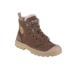 Buty sportowe Sneakersy damskie, Palladium Pampa Hi Zip WL. Brązowe obuwie sportowe damskie Palladium, bez wzorów, z nubiku, bez zapięcia, trekkingowe. Za 499.99 zł.