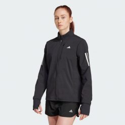 Kurtka do biegania Own the Run Winterized. Czarne kurtki sportowe damskie Adidas, xl, bez wzorów, bez ramiączek, bez kaptura, do biegania, ClimaWarm (Adidas). Za 439.00 zł.
