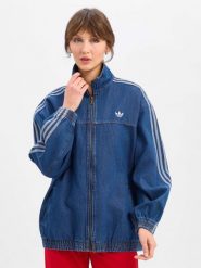 Adidas Originals kurtka dżinsowa Kobiety Jeansy niebieski, L. Niebieskie jeansy damskie adidas Originals, bez wzorów, z jeansu, sportowe. Za 599.95 zł.
