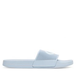 Klapki Champion. Niebieskie klapki damskie Champion, bez wzorów, bez obcasa, bez zapięcia. Za 79.99 zł.