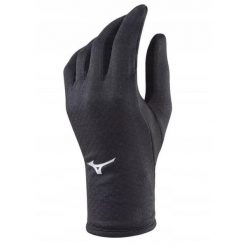 Rękawiczki do biegania dla dororsłych Mizuno Running BT Glove. Czarne rękawiczki męskie Mizuno, bez wzorów. Za 99.99 zł.