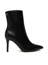Nine West Botki CEO-NADINE-01 Czarny. Czarne botki damskie Nine West, bez wzorów, z materiału, bez obcasa, na szpilce, bez zapięcia. Za 279.99 zł.