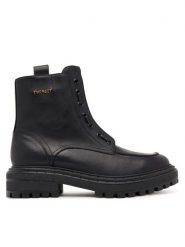 TWINSET Botki 252TCP184 Czarny. Czarne botki damskie Twinset, bez wzorów, ze skóry, bez obcasa, na płaskiej podeszwie, bez zapięcia. Za 939.99 zł.