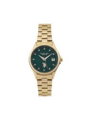 U.S. Polo Assn. Zegarek Louise USP8342GR Złoty. Żółte, analogowe zegarki damskie U.S. Polo Assn., ze stali. Za 489.99 zł.