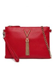 Valentino Torebka Divina VBS1R419G Czerwony. Czerwone torebki do ręki damskie Valentino, bez wzorów, ze skóry, bez dodatków. Za 169.99 zł.