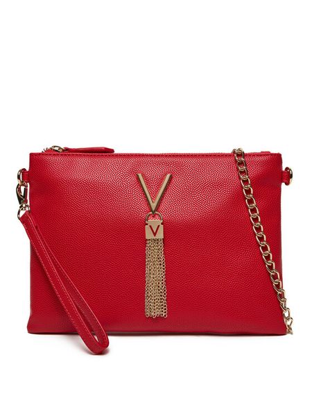 Valentino Torebka Divina VBS1R419G Czerwony. Czerwone torebki do ręki damskie Valentino, bez wzorów, ze skóry, bez dodatków. Za 169.99 zł.