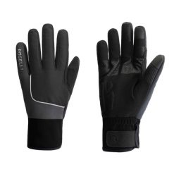 Rękawiczki sportowe unisex Rogelli Essentail Hi Vis wodoodporne. Szare rękawiczki męskie Rogelli, bez wzorów, z materiału. Za 160.00 zł.