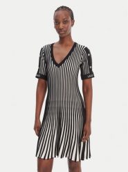 Liu Jo Sport Sukienka dzianinowa TA6062 MS55N Czarny Regular Fit. Czarne sukienki damskie Liu Jo Sport, l, bez wzorów, z dzianiny, sportowe, bez kołnierzyka, bez ramiączek, sportowe. Za 689.99 zł.