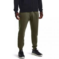 Spodnie dresowe męskie Under Armour Rival Fleece Joggers. Zielone spodnie sportowe męskie Under Armour, m, bez wzorów, z dresówki, trekkingowe. Za 169.99 zł.