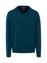 Finshley & Harding sweter z dzianiny z dodatkiem kaszmiru Mężczyźni Bawełna niebieski, XL. Niebieskie swetry męskie Finshley & Harding, m, bez wzorów, z bawełny, eleganckie, bez kołnierzyka, bez ramiączek. Za 299.95 zł.