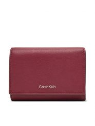 Calvin Klein Portfel Foil Logo Trifold W/ Zip Pocket LV04F1117G Różowy. Czerwone portfele damskie Calvin Klein, ze skóry. Za 249.99 zł.
