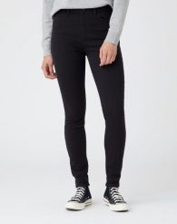 WRANGLER SKINNY DAMSKIE SPODNIE JEANSOWE JEANSY BLACK W20KB840N 112141243. Czarne jeansy damskie Wrangler, bez wzorów, z jeansu. Za 189.99 zł.