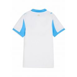 Damska koszulka domowa Olympique Marsylia 25/26 PUMA White Bleu Azur Blue. Białe bluzki damskie Puma, w ażurowe wzory, klasyczne, bez kołnierzyka, bez ramiączek. Za 439.00 zł.
