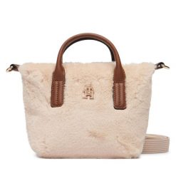 Torebka Tommy Hilfiger. Brązowe shopperki damskie Tommy Hilfiger, bez wzorów, bez dodatków. Za 409.99 zł.
