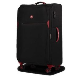 Walizka miękka duża DIPPER Wings 28" BLACK. Czarne walizki damskie Wings, bez wzorów, z materiału, duże. Za 289.90 zł.