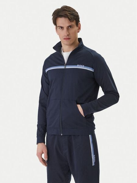 BOSS Bluza Authentic 50554779 Granatowy Regular Fit. Niebieskie bluzy męskie Boss, l, bez wzorów, z bawełny, bez ramiączek, bez kaptura. Za 429.99 zł.